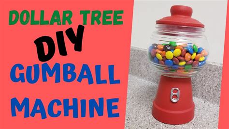 DOLLAR TREE DIY HOMEMADE GUM BALL MACHINE CANDY .
